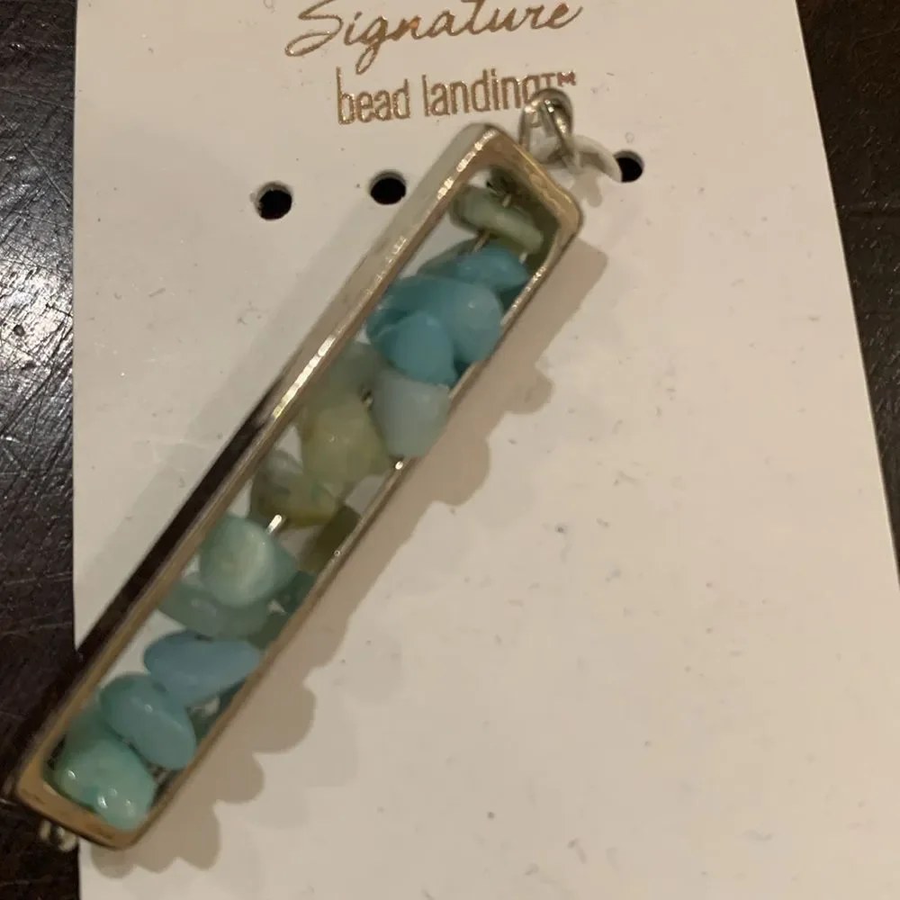 Aqua blue stone pendant